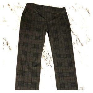 Teal and Gray Plaid Liverpool Dress Pants Size 6